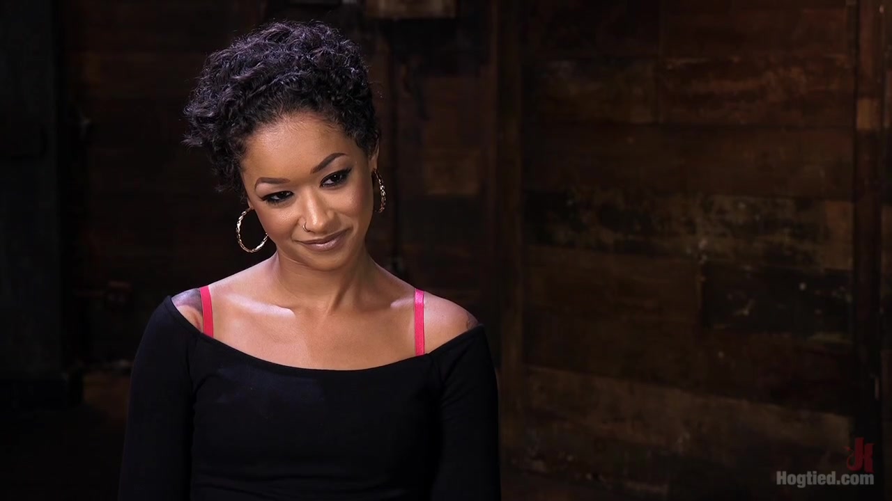 Hogtied Skin Diamond Tormented In Brutal Bondage And Made To Cum
